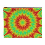 Kaleidoscope Background Mandala Red green Cosmetic Bag (XL)