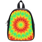 Kaleidoscope Background Mandala Red green School Bag (Small)