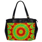 Kaleidoscope Background Mandala Red green Oversize Office Handbag