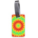 Kaleidoscope Background Mandala Red green Luggage Tags (One Side) 