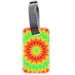 Kaleidoscope Background Mandala Red green Luggage Tags (Two Sides)