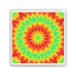 Kaleidoscope Background Mandala Red green Memory Card Reader (Square)