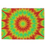 Kaleidoscope Background Mandala Red green Cosmetic Bag (XXL)