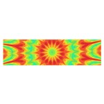 Kaleidoscope Background Mandala Red green Satin Scarf (Oblong)