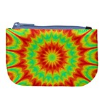 Kaleidoscope Background Mandala Red green Large Coin Purse Front