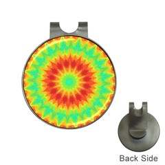 Kaleidoscope Background Red Yellow Hat Clips With Golf Markers by Mariart