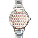 Autumn Leaves Round Italian Charm Watch