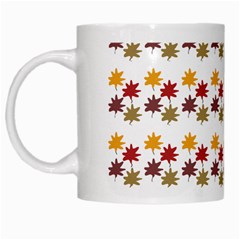 Autumn Leaves White Mugs by Mariart