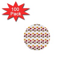 Autumn Leaves 1  Mini Buttons (100 Pack)  by Mariart