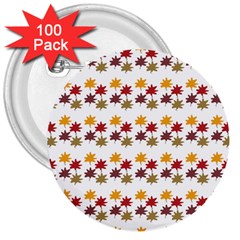 Autumn Leaves 3  Buttons (100 Pack)  by Mariart