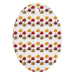 Autumn Leaves Oval Ornament (Two Sides)