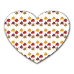 Autumn Leaves Heart Mousepads Front