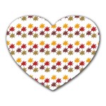 Autumn Leaves Heart Mousepads