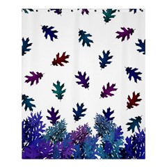 Blue Purple Leaves Shower Curtain 60  X 72  (medium)  by LoolyElzayat