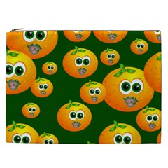 Seamless Orange Pattern Cosmetic Bag (xxl) by Mariart