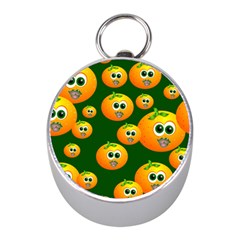 Seamless Orange Pattern Mini Silver Compasses by Mariart