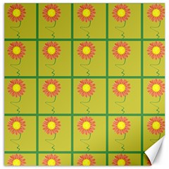 Sunflower Pattern Canvas 16  X 16 