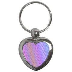 Diagonal Line Design Art Key Chains (heart) 