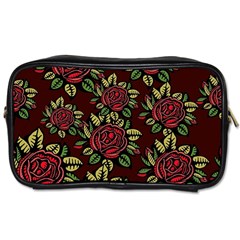 Roses Red Toiletries Bag (two Sides) by WensdaiAmbrose