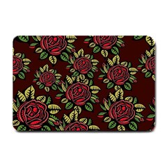 Roses Red Small Doormat  by WensdaiAmbrose