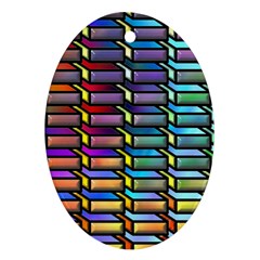 Pattern Background Creativity Ornament (oval) by Pakrebo