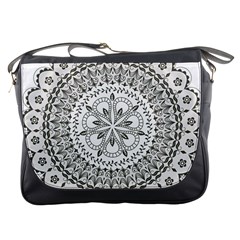 Vector Mandala Drawing Decoration Messenger Bag by Pakrebo