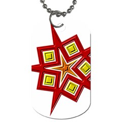 Pattern Tile Decorative Design Star Dog Tag (one Side) by Pakrebo