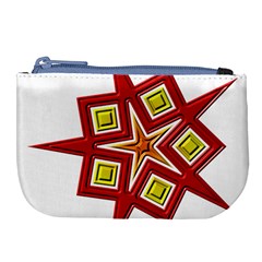 Pattern Tile Decorative Design Star Large Coin Purse by Pakrebo