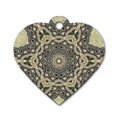 Surreal Design Graphic Pattern Dog Tag Heart (one Side) by Pakrebo