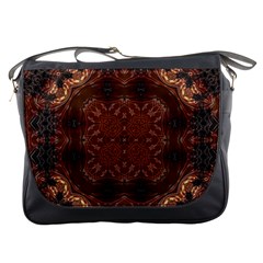 Background Image Structure Brown Black Messenger Bag by Pakrebo