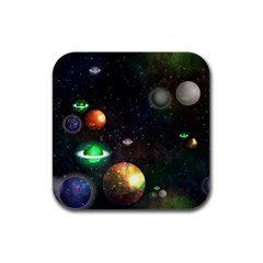 Galactic Rubber Square Coaster (4 Pack)  by WensdaiAmbrose