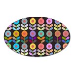 Zappwaits Flowers Oval Magnet Front