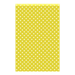 Yellow Polka Dot Shower Curtain 48  X 72  (small)  by retrotoomoderndesigns