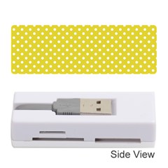 Yellow Polka Dot Memory Card Reader (stick) by retrotoomoderndesigns