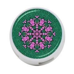The Most Uniqe Flower Star In Ornate Glitter 4-port Usb Hub (two Sides) by pepitasart