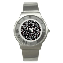 Bold Boho Ethnic Print Stainless Steel Watch by dflcprintsclothing