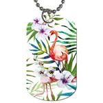 Rose flamingo Dog Tag (Two Sides)