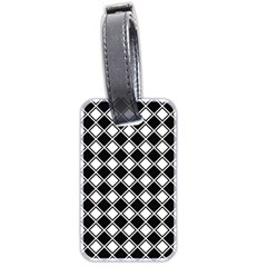 Black And White Diamonds Luggage Tags (two Sides)