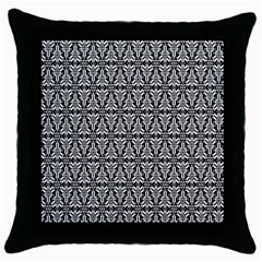 Black And White Filigree Throw Pillow Case (black) by retrotoomoderndesigns