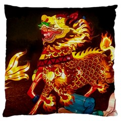 Dragon Lights Large Cushion Case (two Sides) by Riverwoman