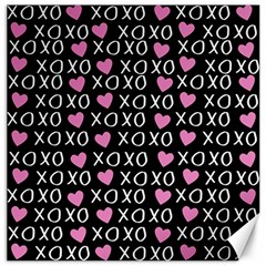 Xo Valentines Day Pattern Canvas 16  X 16  by Valentinaart