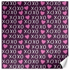 Xo Valentines Day Pattern Canvas 16  X 16  by Valentinaart