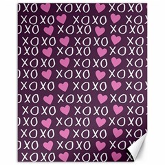 Xo Valentines Day Pattern Canvas 16  X 20  by Valentinaart