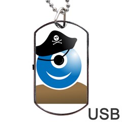 Alien One Eye Pirate Buccaneer Dog Tag Usb Flash (one Side) by Wegoenart