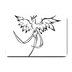 Phoenix Mythical Bird Animal Small Doormat  by Wegoenart