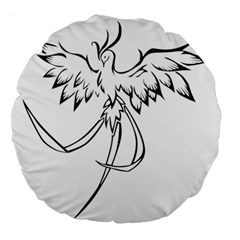 Phoenix Mythical Bird Animal Large 18  Premium Round Cushions by Wegoenart