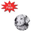 Dog Animal Domestic Animal Doggie 1  Mini Magnet (10 pack) 