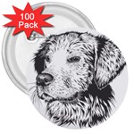 Dog Animal Domestic Animal Doggie 3  Buttons (100 pack) 