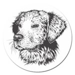 Dog Animal Domestic Animal Doggie Magnet 5  (Round)