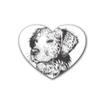 Dog Animal Domestic Animal Doggie Rubber Coaster (Heart) 